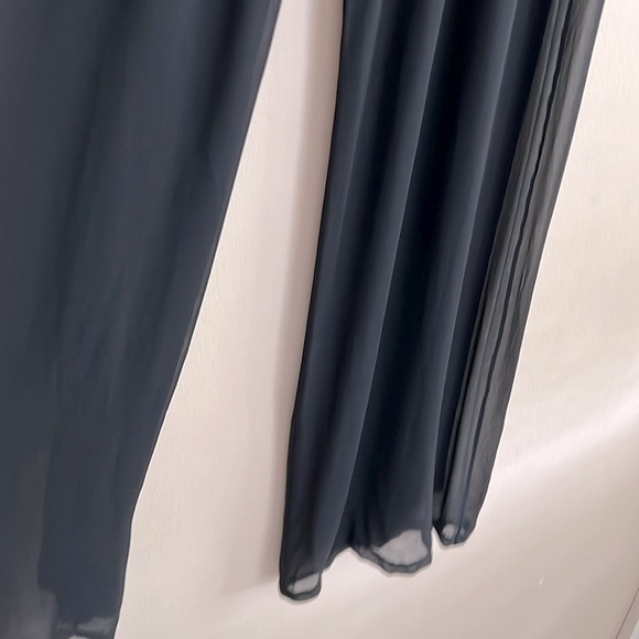 Dressy Black Pant with Mesh Overlay Slims and Flatters - Picture 3 of 6